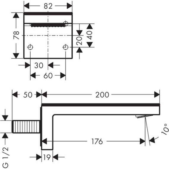 Излив для ванны Axor MyEdition 47412000, хром - фото 2