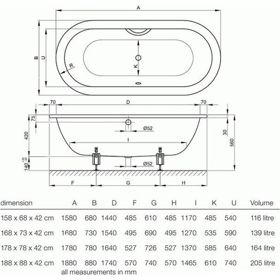 Ванна стальная Bette Starlet Flair Oval 180х80 см 8774-000 PLUS, AR - фото 5