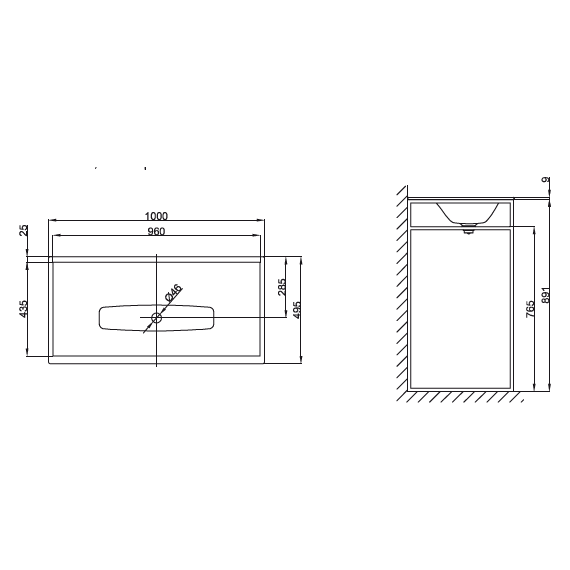 Раковина с каркасом Bette Lux Shape 100 см A172-000 - фото 3