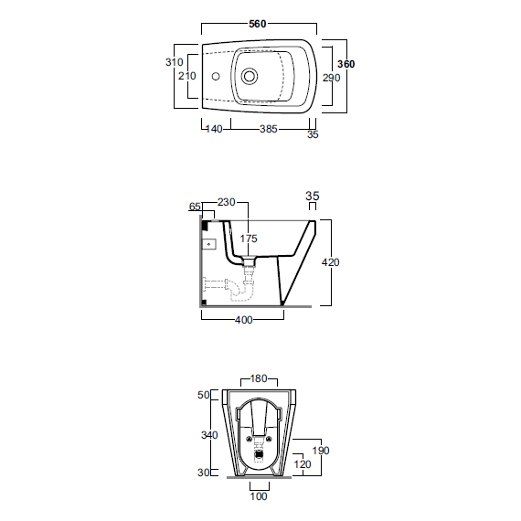 Биде напольное Simas Baden Baden BB04bi*1 - фото 5
