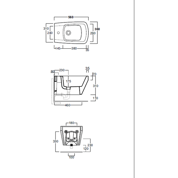 Биде подвесное Simas Baden Baden BB19bi*1 - фото 6