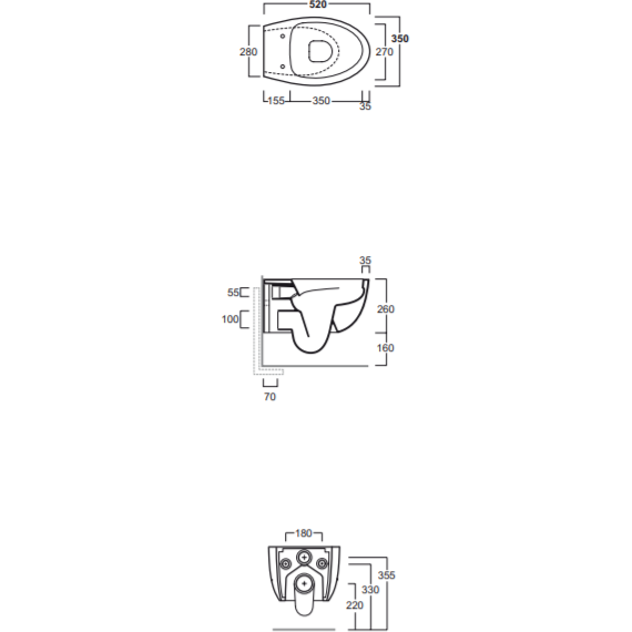Унитаз подвесной безободковый Simas Bormio BR18bi - фото, картинка 6 Унитаз подвесной безободковый Simas Bormio BR18bi - фото 6