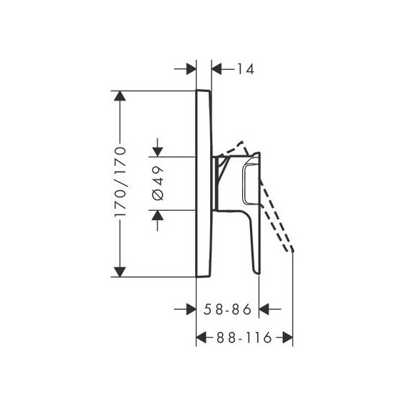 Смеситель для душа Axor Citterio E 36655000 - фото 2