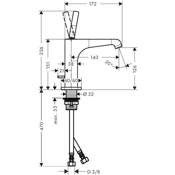 Смеситель для раковины Axor Citterio E 236 мм 36100000 - фото, картинка 5 Смеситель для раковины Axor Citterio E 236 мм 36100000 - фото 5