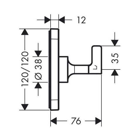 Переключатель на 3 положения Axor Citterio E 36772000 - фото 2