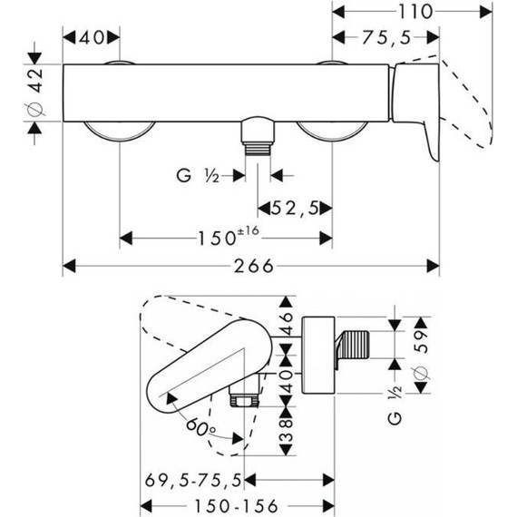 Смеситель для душа Axor Citterio M 34620000 - фото 3