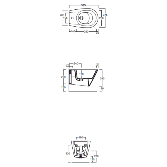Биде подвесное Simas Gambassi GA19bi*1 - фото, картинка 6 Биде подвесное Simas Gambassi GA19bi*1 - фото 6
