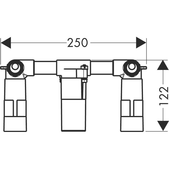 Скрытая часть для двухвентильного смесителя для раковины на 3 отверстия Axor Massaud 18113180 - фото 2