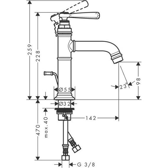 Смеситель для раковины Axor Montreux 16515000 - фото 5