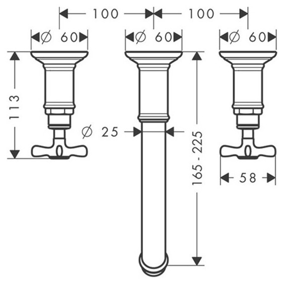 Смеситель для раковины настенный Axor Montreux 16532000 - фото, картинка 3 Смеситель для раковины настенный Axor Montreux 16532000 - фото 3