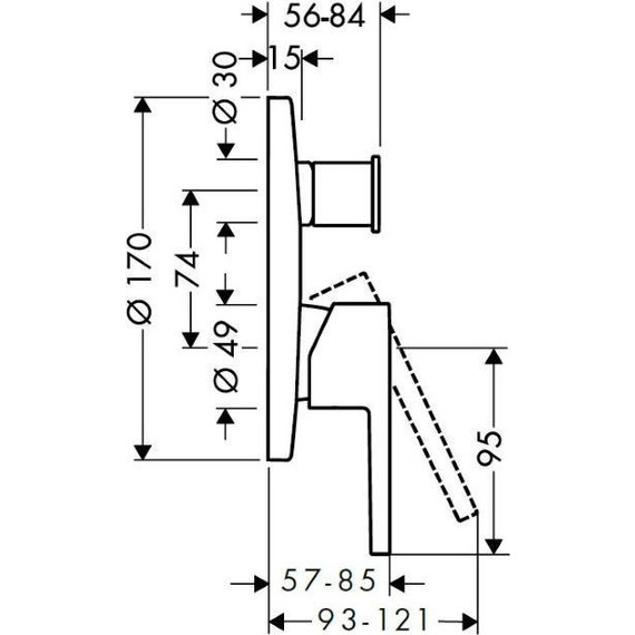 Смеситель для ванны Axor Starck 10414000 - фото, картинка 2 Смеситель для ванны Axor Starck 10414000 - фото 2