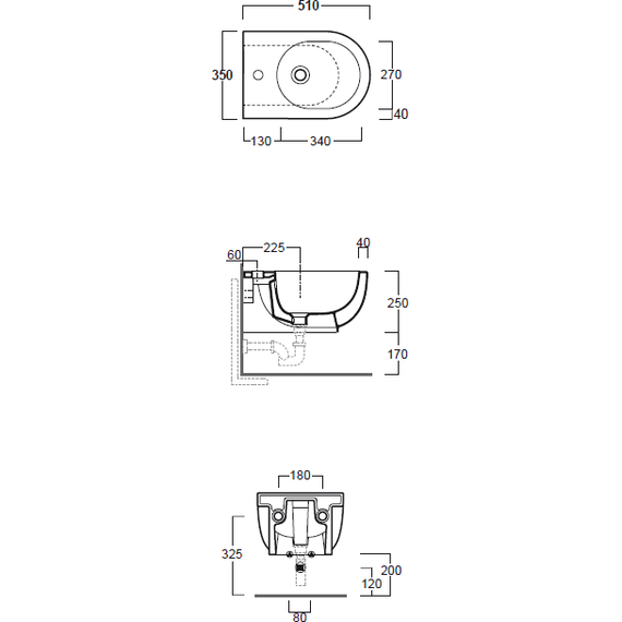 Биде подвесное Simas E-Line EL19bi*1 - фото 7
