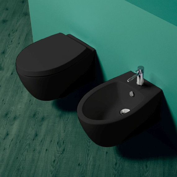 Биде подвесное Simas Lft Spazio LFT19 nero*1 - фото 3