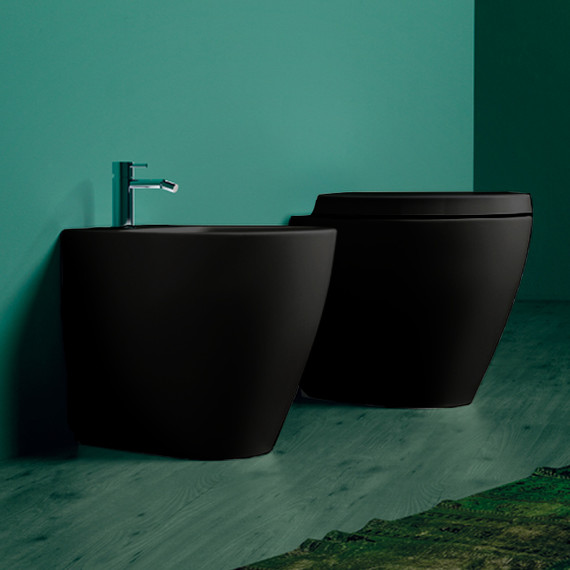 Биде напольное Simas Lft Spazio LFT21 nero*1 - фото 2