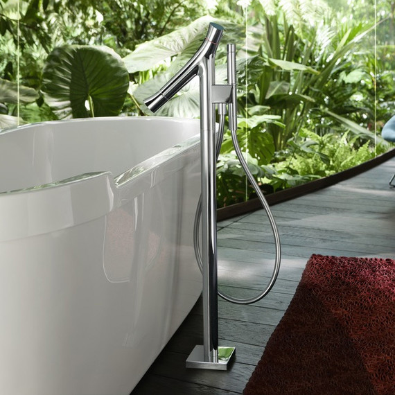 Смеситель для ванны с термостатом Axor Starck Organic 12016000 - фото, картинка 3 Смеситель для ванны с термостатом Axor Starck Organic 12016000 - фото 3