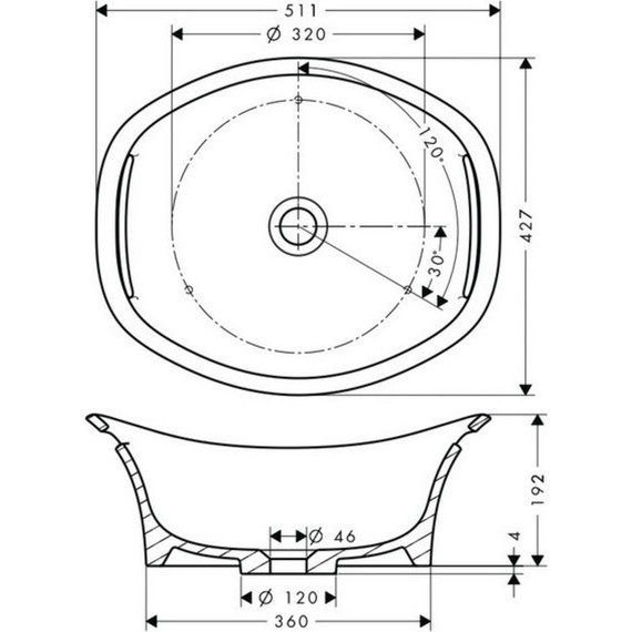 Раковина-чаша Axor Urquiola 50 см 11301000 - фото 8