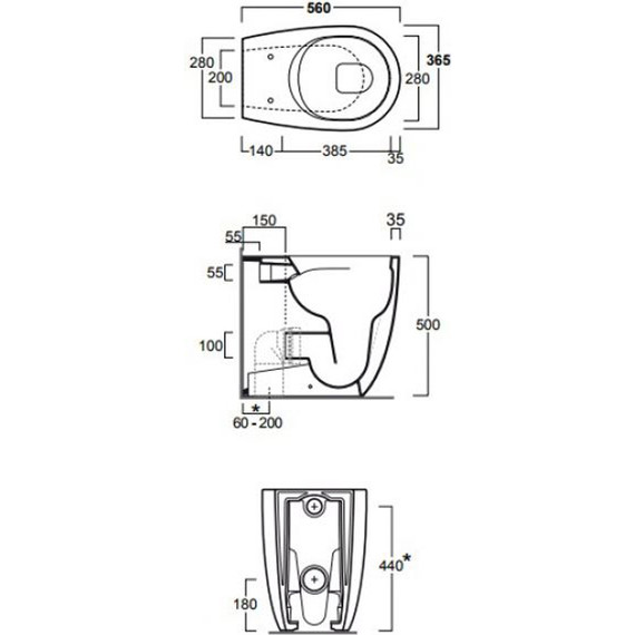 Унитаз приставной безободковый Simas Vignoni VI21bi - фото 5