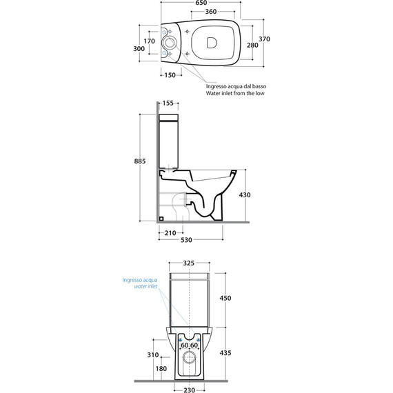 Унитаз-компакт Globo Daily DA003.BI - фото, картинка 5 Унитаз-компакт Globo Daily DA003.BI - фото 5