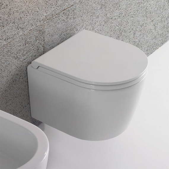 Унитаз подвесной безободковый Globo Forty3 FOS06.BI - фото 5