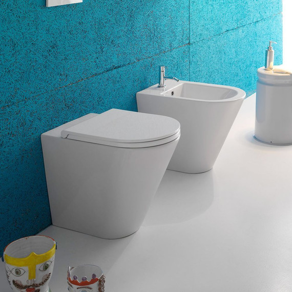 Унитаз приставной Globo Forty3 FO002.BI, глубина 520 мм - фото 3