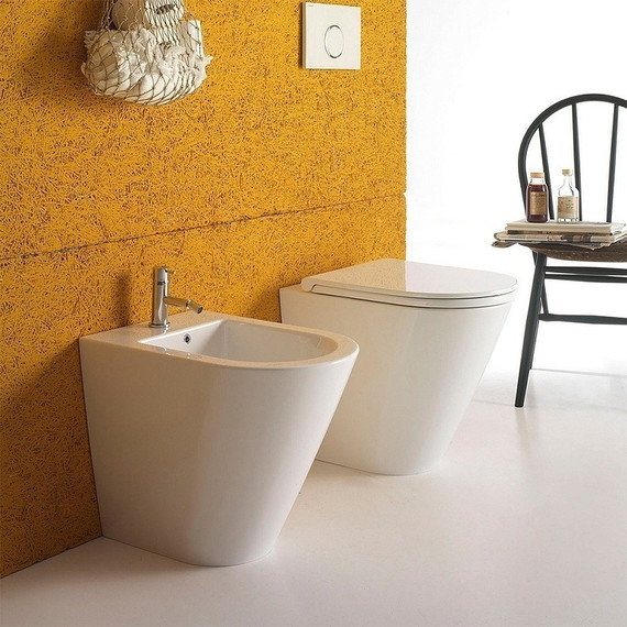 Биде напольное Globo Forty3 FO009.BI*1, глубина 570 мм - фото 3