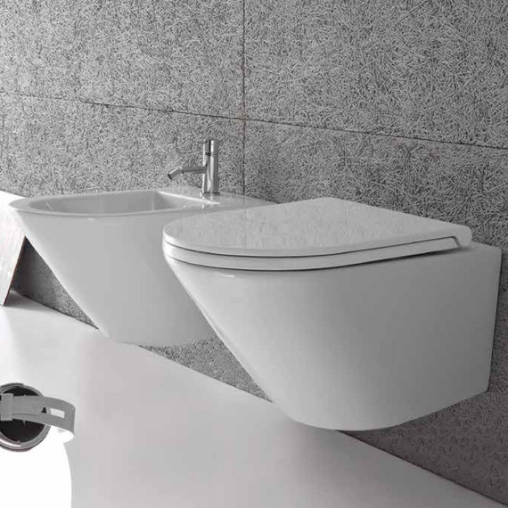 Биде подвесное Globo Forty3 FOS09.BI*1, глубина 570 мм - фото 4