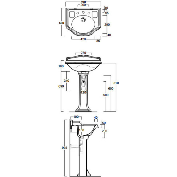 Раковина подвесная Simas Arcade 60 см AR814bi*1 - фото 2
