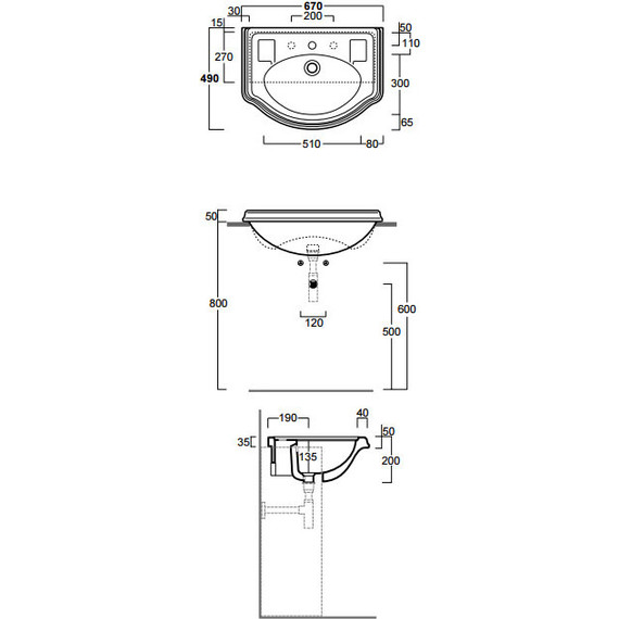 Раковина врезная на столешницу Simas Arcade 65 см AR835bi*1 - фото 5
