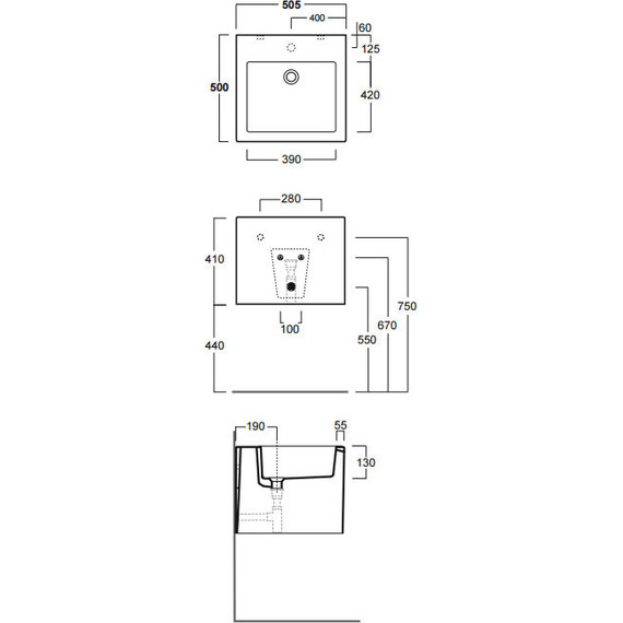 Раковина подвесная Simas Frozen 50 см FZ13bi*1 - фото, картинка 6 Раковина подвесная Simas Frozen 50 см FZ13bi*1 - фото 6