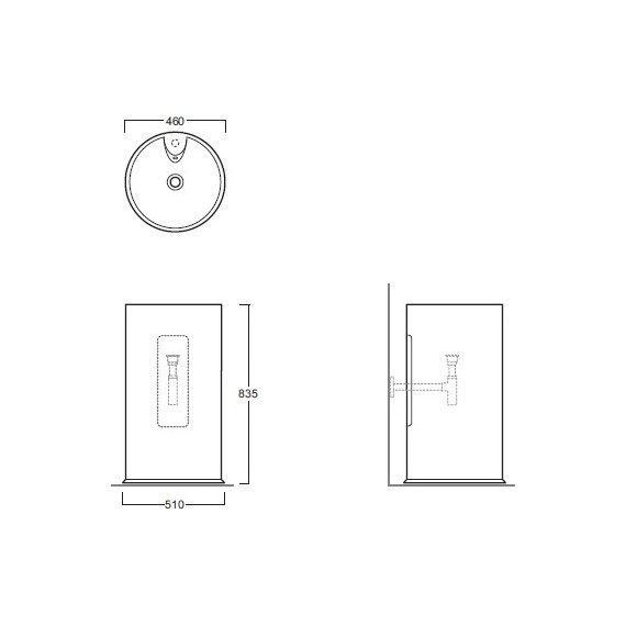 Раковина напольная Simas Top e lavabi d'arredo 50 см GTEbi*1 - фото 5