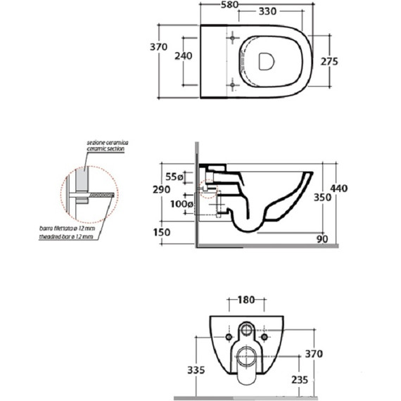 Унитаз подвесной Globo Stockholm LAS04.BI - фото 7