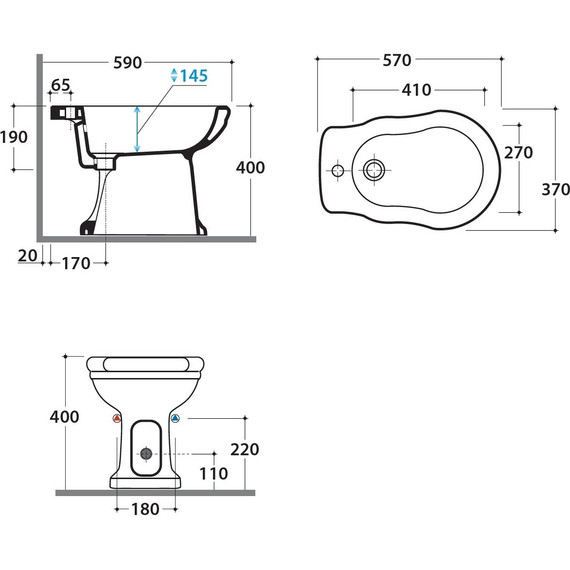 Биде напольное Globo Paestum PA009.BI*1 - фото 8