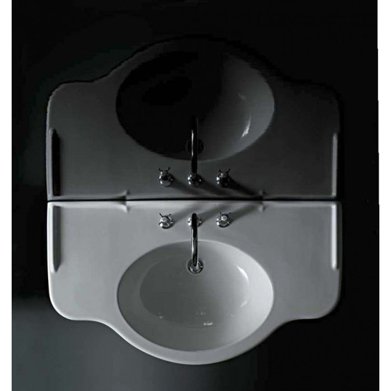 Раковина на ножках Globo Paestum 90 см PA056.BI*1 - фото, картинка 2 Раковина на ножках Globo Paestum 90 см PA056.BI*1 - фото 2