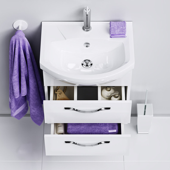 Тумба подвесная с раковиной Aqwella Аллегро 50 см Agr.01.05/2 - фото 5