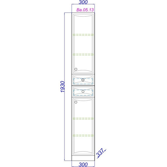 Пенал напольный Aqwella Барселона 30 см Ва.05.13 - фото 2