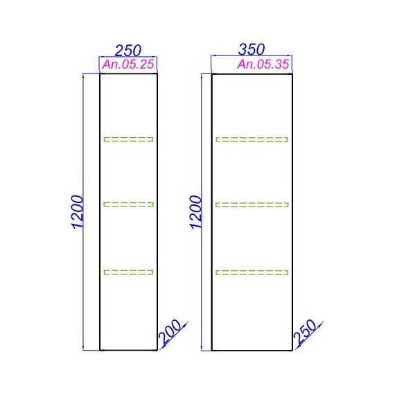 Пенал подвесной Aqwella Анкона 25 см An.05.25/W - фото 4