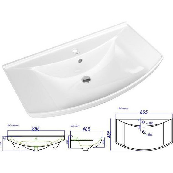 Тумба напольная с раковиной Aqwella Франческа 85 см FR0108 - фото 8