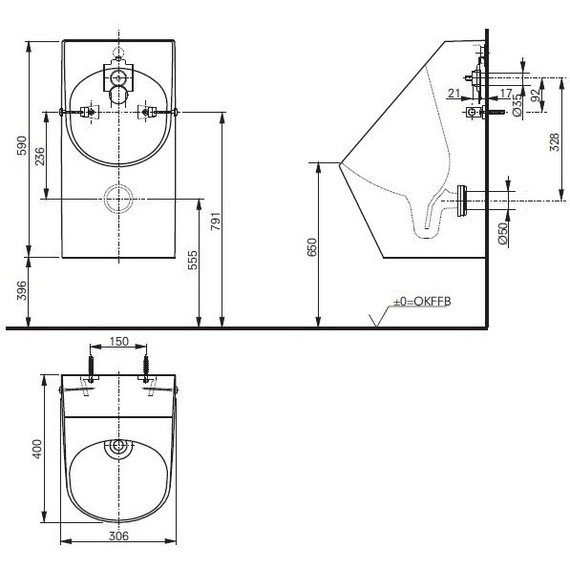 Писсуар подвесной Toto Public UWN926EBS#XW - фото 4