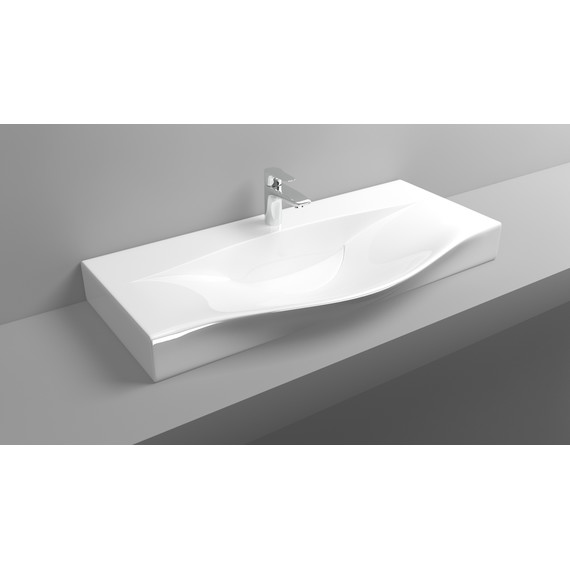 Тумба подвесная с раковиной Aqwella Milan 100 см Mil.01.10/2/W - фото 6