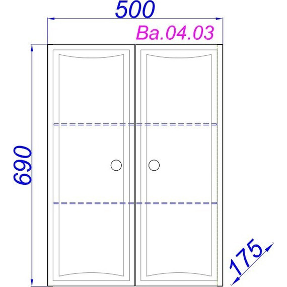 Шкаф подвесной Aqwella Барселона 50 см Ва.04.03 - фото 3
