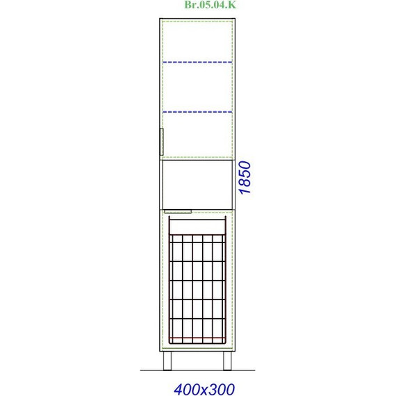Пенал напольный Aqwella Бриг 40 см Br.05.04.K/W, б/к, универсальный - фото, картинка 4 Пенал напольный Aqwella Бриг 40 см Br.05.04.K/W, б/к, универсальный - фото 4