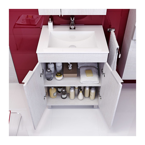 Тумба напольная с раковиной Aqwella Бриг 60 см Br.01.06/2/W - фото 3