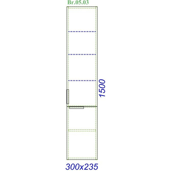 Пенал подвесной Aqwella Бриг 30 см Br.05.03/W, универсальный - фото, картинка 5 Пенал подвесной Aqwella Бриг 30 см Br.05.03/W, универсальный - фото 5