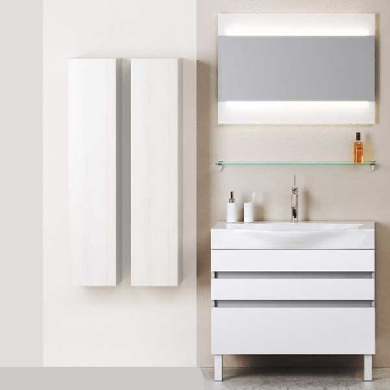 Тумба напольная с раковиной Aqwella Bergamo 100 см Bеr.01.10/n/W, Цвет фасада: белый - фото, картинка 2 Тумба напольная с раковиной Aqwella Bergamo 100 см Bеr.01.10/n/W, Цвет фасада: белый - фото 2