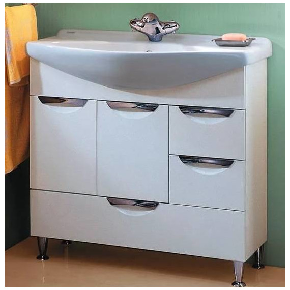 Тумба напольная с раковиной Aqwella Лайн 85 см Li.01.08 - фото 3