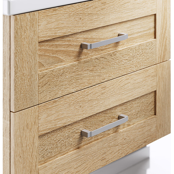 Тумба подвесная с раковиной Aqwella Фостер 80 см FOS01082DS, дуб сонома - фото 6