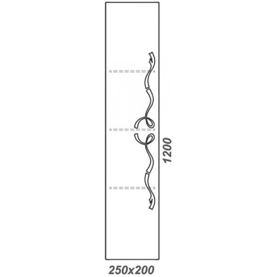 Пенал подвесной Aqwella Clarberg Due amanti 25 см Due.05.25/BLK/GL, черный, (ручки золото) - фото 3