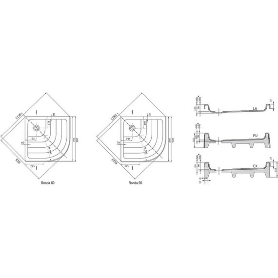 Поддон Ravak Kaskada Ronda 90x90 см LA A217001220 - фото, картинка 3 Поддон Ravak Kaskada Ronda 90x90 см LA A217001220 - фото 3