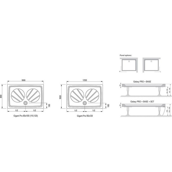 Поддон Ravak Galaxy Gigant Pro 120х80 см XA03G401010 - фото, картинка 4 Поддон Ravak Galaxy Gigant Pro 120х80 см XA03G401010 - фото 4