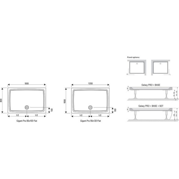 Поддон Ravak Galaxy Pro Gigant Flat 100х80 см XA03A411010 - фото 3